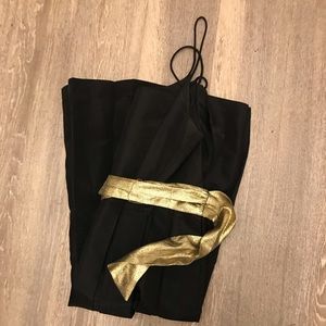 ❄️ 3/$20 ❄️ Black Dress Vintage Gold Sash Sz 6!